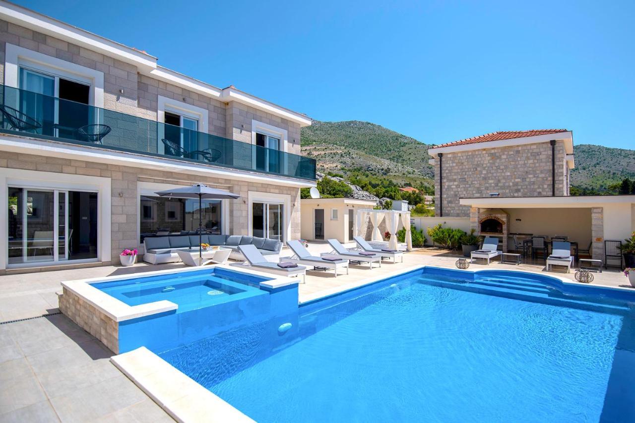 Luxury Villa Miriam With Private Pool And Jet Pool Near Dubrovnik Ivanica Exteriör bild
