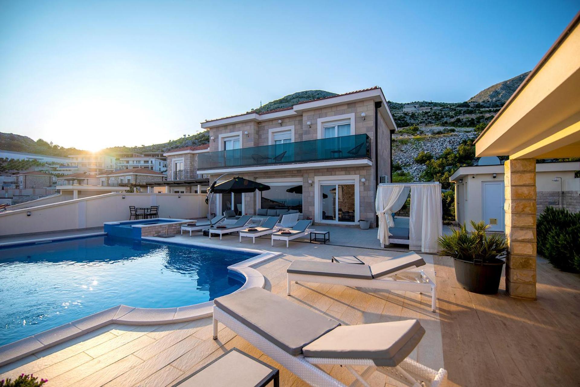 Luxury Villa Miriam With Private Pool And Jet Pool Near Dubrovnik Ivanica Exteriör bild